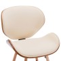 Dining chairs 2 pcs synthetic leather and cream curved wood by vidaXL, dining chairs - Ref: Foro24-283141, Price: 212,90 €, D...