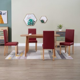 Dining chairs 4 units red synthetic leather by vidaXL, dining chairs - Ref: Foro24-248947, Price: 191,99 €, Discount: %