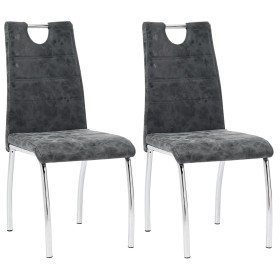 Dining chairs 2 units black synthetic leather by vidaXL, dining chairs - Ref: Foro24-281457, Price: 153,97 €, Discount: %