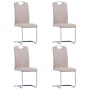 Cantilever Dining Chairs 4 Pcs Cappuccino Faux Leather by vidaXL, dining chairs - Ref: Foro24-281780, Price: 269,27 €, Discou...