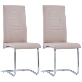 Cantilever dining chairs 2 pcs cappuccino synthetic leather by vidaXL, dining chairs - Ref: Foro24-281731, Price: 122,99 €, D...