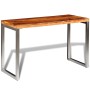 Mesa de comedor con patas de acero y madera maciza de sheesham de vidaXL, Mesas de cocina y de comedor - Ref: Foro24-242126, ...