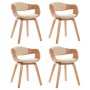 Dining chairs 4 pcs curved wood and synthetic leather by vidaXL, dining chairs - Ref: Foro24-3054816, Price: 574,54 €, Discou...