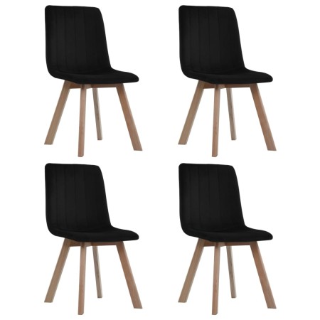 Sillas de comedor 4 unidades terciopelo negro de vidaXL, Sillas de comedor - Ref: Foro24-248209, Precio: 227,99 €, Descuento: %