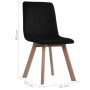 Sillas de comedor 4 unidades terciopelo negro de vidaXL, Sillas de comedor - Ref: Foro24-248209, Precio: 227,99 €, Descuento: %