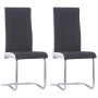 Cantilever dining chairs 2 units black fabric by vidaXL, dining chairs - Ref: Foro24-281745, Price: 135,19 €, Discount: %