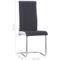 Cantilever dining chairs 2 units black fabric by vidaXL, dining chairs - Ref: Foro24-281745, Price: 135,19 €, Discount: %