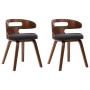 Dining chairs 2 units curved wood and dark gray fabric by vidaXL, dining chairs - Ref: Foro24-283107, Price: 224,98 €, Discou...