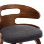 Dining chairs 2 units curved wood and dark gray fabric by vidaXL, dining chairs - Ref: Foro24-283107, Price: 224,98 €, Discou...