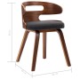 Dining chairs 2 units curved wood and dark gray fabric by vidaXL, dining chairs - Ref: Foro24-283107, Price: 224,98 €, Discou...