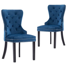 Dining chairs 2 units blue velvet by vidaXL, dining chairs - Ref: Foro24-287958, Price: 338,99 €, Discount: %