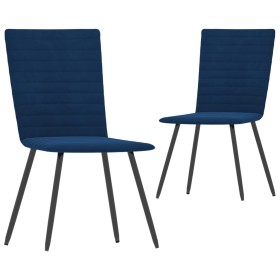 Sillas de comedor 2 unidades terciopelo azul de vidaXL, Sillas de comedor - Ref: Foro24-287804, Precio: 93,97 €, Descuento: %