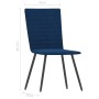 Sillas de comedor 2 unidades terciopelo azul de vidaXL, Sillas de comedor - Ref: Foro24-287804, Precio: 93,73 €, Descuento: %