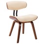 Dining chairs 2 pcs curved wood and cream synthetic leather by vidaXL, dining chairs - Ref: Foro24-283122, Price: 248,82 €, D...