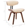 Dining chairs 2 pcs curved wood and cream synthetic leather by vidaXL, dining chairs - Ref: Foro24-283122, Price: 248,82 €, D...