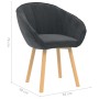 Dark Gray Velvet Dining Chair by vidaXL, dining chairs - Ref: Foro24-289551, Price: 91,21 €, Discount: %