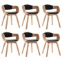 Dining chairs 6 units curved wood and synthetic leather by vidaXL, dining chairs - Ref: Foro24-3054819, Price: 807,12 €, Disc...