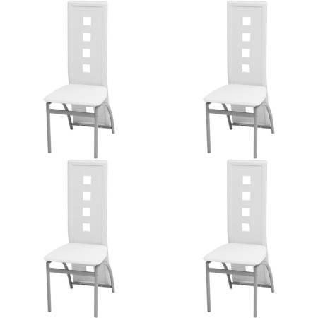 Dining chairs 4 units white synthetic leather by vidaXL, dining chairs - Ref: Foro24-243647, Price: 194,43 €, Discount: %