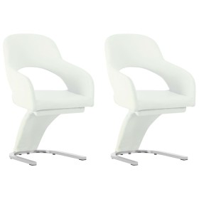 Dining chairs 2 units white synthetic leather by vidaXL, dining chairs - Ref: Foro24-287783, Price: 255,84 €, Discount: %