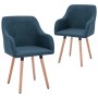 Dining chairs 2 units blue fabric by vidaXL, dining chairs - Ref: Foro24-322985, Price: 164,61 €, Discount: %