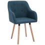 Dining chairs 2 units blue fabric by vidaXL, dining chairs - Ref: Foro24-322985, Price: 164,61 €, Discount: %