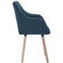 Dining chairs 2 units blue fabric by vidaXL, dining chairs - Ref: Foro24-322985, Price: 164,61 €, Discount: %