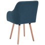 Dining chairs 2 units blue fabric by vidaXL, dining chairs - Ref: Foro24-322985, Price: 164,61 €, Discount: %