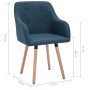 Dining chairs 2 units blue fabric by vidaXL, dining chairs - Ref: Foro24-322985, Price: 164,61 €, Discount: %