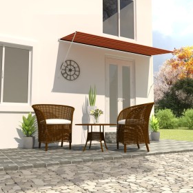 Orange and brown retractable awning 350x150 cm by vidaXL, Awnings - Ref: Foro24-145898, Price: 73,10 €, Discount: %