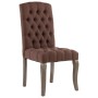 Dining chairs 2 pcs brown linen effect fabric by vidaXL, dining chairs - Ref: Foro24-287947, Price: 254,12 €, Discount: %