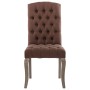 Dining chairs 2 pcs brown linen effect fabric by vidaXL, dining chairs - Ref: Foro24-287947, Price: 254,12 €, Discount: %