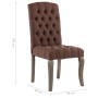 Dining chairs 2 pcs brown linen effect fabric by vidaXL, dining chairs - Ref: Foro24-287947, Price: 254,12 €, Discount: %