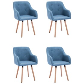 Dining chairs 4 units of blue fabric by vidaXL, dining chairs - Ref: Foro24-3056708, Price: 361,99 €, Discount: %