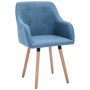 Dining chairs 4 units of blue fabric by vidaXL, dining chairs - Ref: Foro24-3056708, Price: 361,98 €, Discount: %