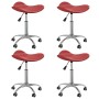 Swivel Dining Chairs 4 Pcs Red Red Synthetic Leather by vidaXL, dining chairs - Ref: Foro24-3088541, Price: 117,90 €, Discoun...