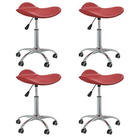 Swivel Dining Chairs 4 Pcs Red Red Synthetic Leather by vidaXL, dining chairs - Ref: Foro24-3088541, Price: 117,99 €, Discoun...