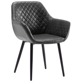 Gray Faux Leather Dining Chair by vidaXL, dining chairs - Ref: Foro24-289483, Price: 163,99 €, Discount: %