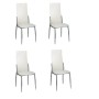 Sillas de comedor 4 unidades cuero sintético blanco de vidaXL, Sillas de comedor - Ref: Foro24-60572, Precio: 201,62 €, Descu...