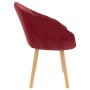 Wine red velvet dining chair by vidaXL, dining chairs - Ref: Foro24-289450, Price: 109,05 €, Discount: %