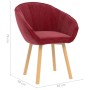 Wine red velvet dining chair by vidaXL, dining chairs - Ref: Foro24-289450, Price: 109,05 €, Discount: %