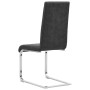 Cantilever dining chairs 2 units black synthetic leather by vidaXL, dining chairs - Ref: Foro24-282907, Price: 165,79 €, Disc...