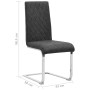 Cantilever dining chairs 2 units black synthetic leather by vidaXL, dining chairs - Ref: Foro24-282907, Price: 165,79 €, Disc...