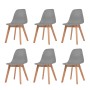 Dining chairs 6 units gray plastic by vidaXL, dining chairs - Ref: Foro24-244776, Price: 235,27 €, Discount: %