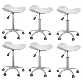 Swivel dining chairs 6 pcs white synthetic leather by vidaXL, dining chairs - Ref: Foro24-3088545, Price: 174,99 €, Discount: %