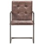 Cantilever dining chairs 2 units real worn brown leather by vidaXL, dining chairs - Ref: Foro24-321849, Price: 289,75 €, Disc...