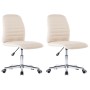 Dining chairs 2 units cream fabric by vidaXL, dining chairs - Ref: Foro24-283601, Price: 111,99 €, Discount: %