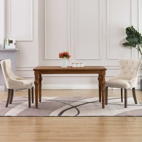 Sillas de comedor 2 unidades de tela beige de vidaXL, Sillas de comedor - Ref: Foro24-287945, Precio: 311,99 €, Descuento: %