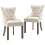 Dining chairs, 2 units, beige fabric by vidaXL, dining chairs - Ref: Foro24-287945, Price: 312,02 €, Discount: %