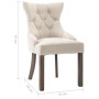 Dining chairs, 6 units, beige fabric. by vidaXL, dining chairs - Ref: Foro24-3058307, Price: 999,10 €, Discount: %