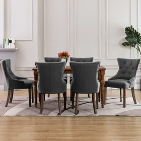 Dining chairs 6 units gray fabric by vidaXL, dining chairs - Ref: Foro24-3058306, Price: 999,10 €, Discount: %